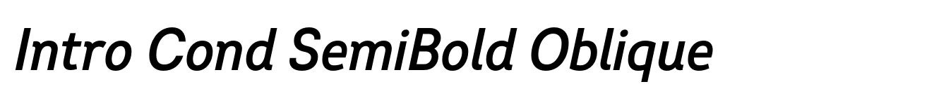 Intro Cond SemiBold Oblique